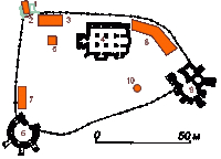 Plan of the Ostrog castle