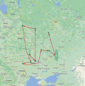 Картосхема ярлика 1539 року