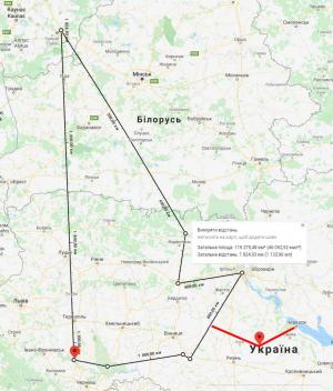 Картосхема походу 1394 р. на…