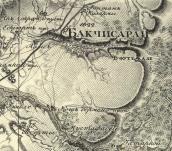 1817 г. Карта окрестностей Бахчисарая
