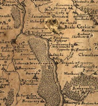 Терехтемирів на карті Боплана 1648 р.