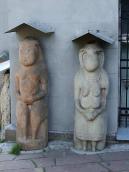 Половецькі скульптури, виставлені біля…