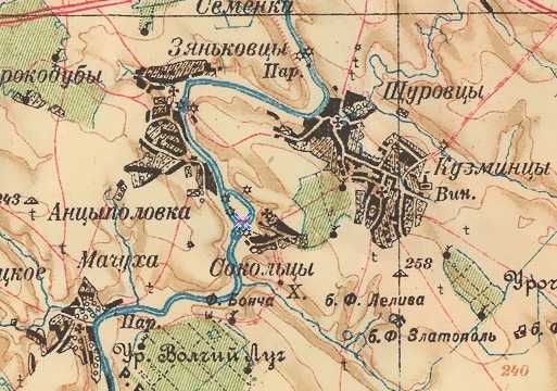 Сокілецький острів на карті РСЧА 1931 р.
